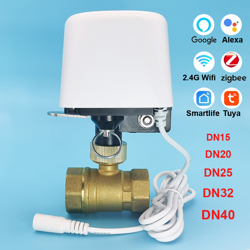 Smart Garden Kit - 1/2インチ、3/4インチ、1インチ、DN32、DN40、Tuya Zigbee、Wi-Fi対応、水栓バルブ、ガーデン用、自動給水停止タイマー、灌漑コントローラー、Alexa、Google Home対応。