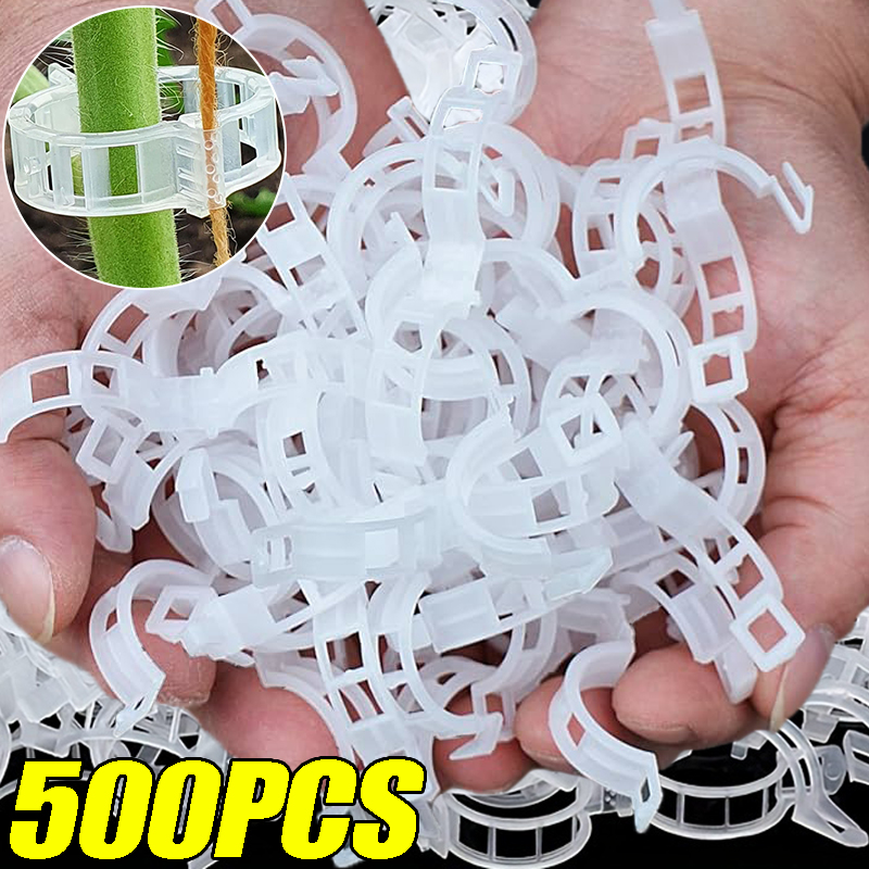 Smart Garden Kit - 植物サポートクリップ 再利用可能なプラスチック製 つる固定クリップ トマト、ブドウ、野菜用植物ホルダー バックル ガーデンツール