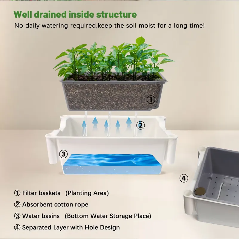 移動式垂直型3段自動給水スマートガーデンプランターボックスス - Smart Garden System のレビューと価格