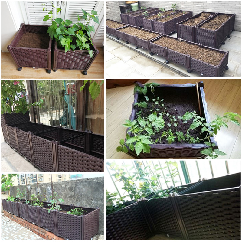 自動給水機能付きの高床式プランター。屋内・屋外で使用可能で、 - Self Watering Planter のレビューと価格