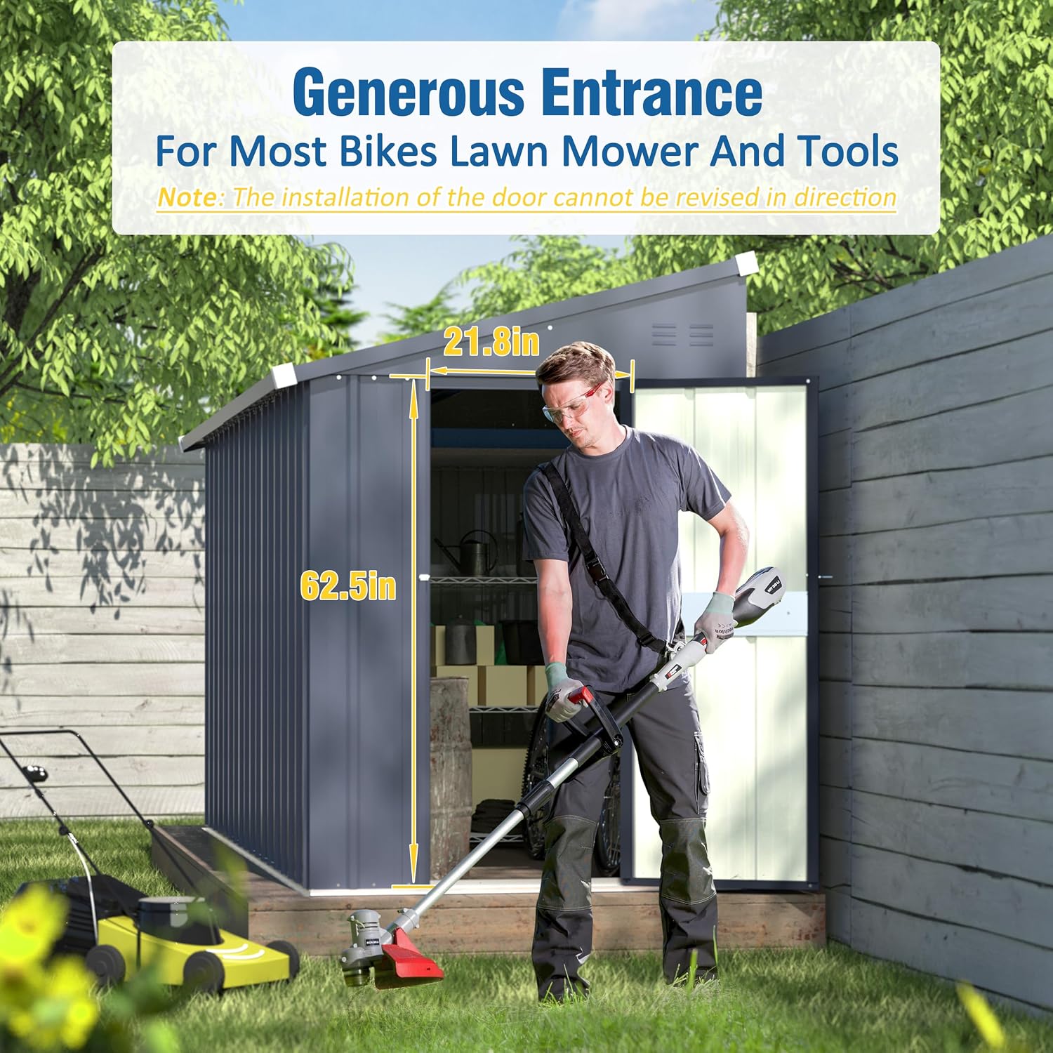 4×10フィートの屋外収納小屋、傾斜式金属製小屋キット、厚め - Indoor Garden Kit のレビューと価格