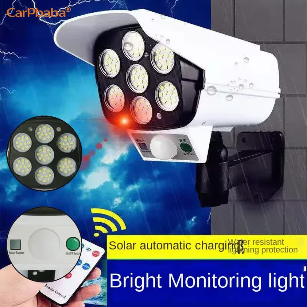 屋外ソーラーライト人感センサーセキュリティダミーカメラワイヤ - Garden Camera のレビューと価格