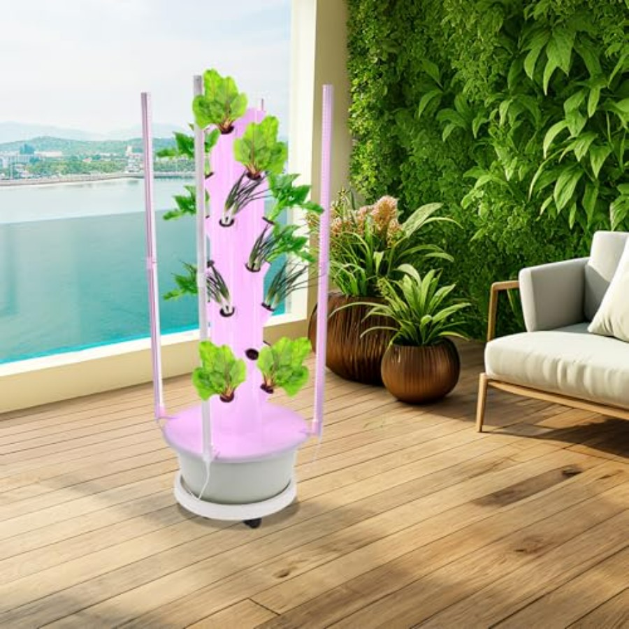 屋内/屋外の庭園農場や学校向けの水耕栽培タワー：LED育成ラ - Grow Light Led のレビューと価格